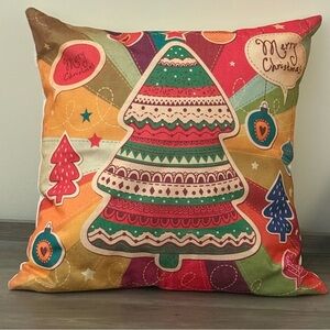 Cartoon Theme Christmas Tree Pillow